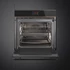 SMEG Kombinált gőzsütő Galileo sütőtérrel,  pirolitikus tisztítássál, TFT kijelzővel -  Dolce Stil Novo design, fekete üveg, réz díszítéssel