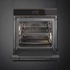 SMEG PIROLITIKUS HŐLÉGKEVERÉSES SÜTŐ, Dolce Stil Novo design, Galileo, 60 cm, TFT, fekete üveg, réz díszítéssel
